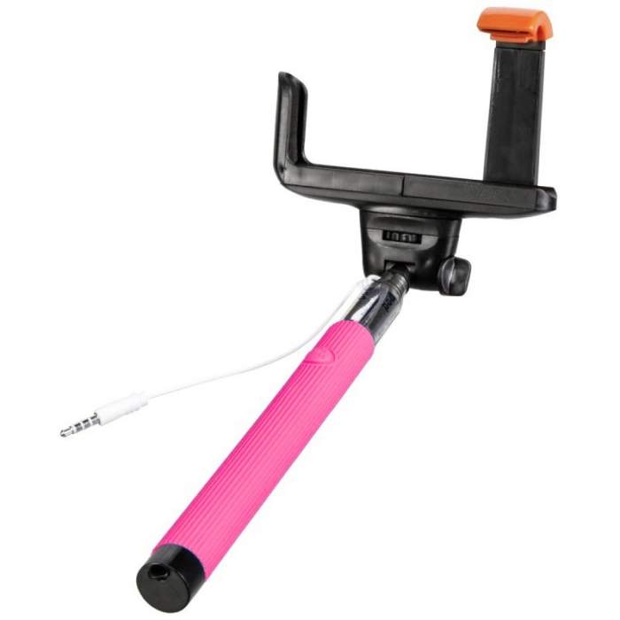 Selfiju statīvs Selfie Stick - SelfieMAKER Smart monopods ar kabeli, rozā - ātri pasūtīt no ražotāja