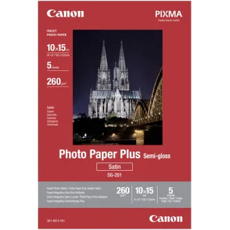 Photo paper for printing - Canon photo paper SG-201 10x15 260g 5 sheets - quick order from manufacturer