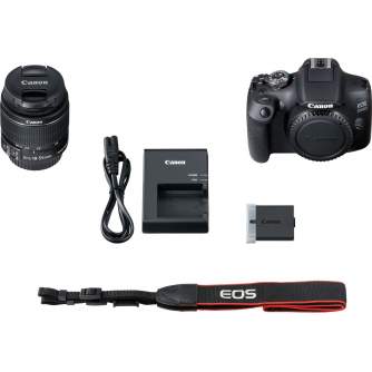 Spoguļkameras - Canon EOS 2000D + 18-55mm III Kit, melns - ātri pasūtīt no ražotāja