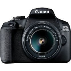 Зеркальные фотоаппараты - Canon EOS 2000D + 18-55mm IS II Kit, black 2728C003 - быстрый заказ от производителя