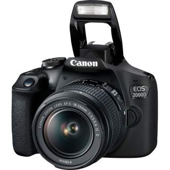 Зеркальные фотоаппараты - Canon EOS 2000D + 18-55mm IS II Kit, black - быстрый заказ от производителя