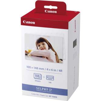 Fotopapīrs printeriem - Canon fotopapīrs + tintes komplekts KP-108IN 10x15cm 108 lapas - ātri pasūtīt no ražotāja