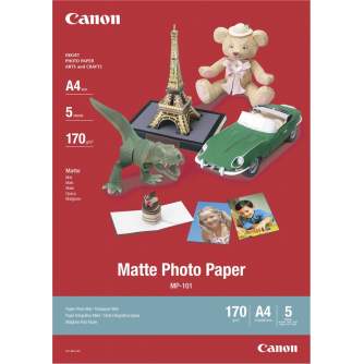 Fotopapīrs printeriem - Canon fotopapīrs MP-101 A4, matēts, 170g 5 lapas - ātri pasūtīt no ražotāja