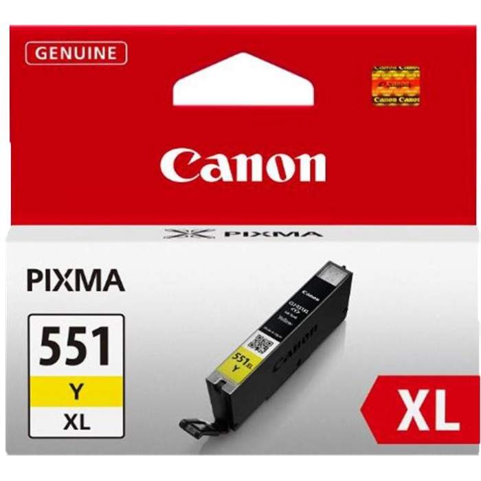 Printeri un piederumi - Canon tintes kasetne CLI-551XL, dzeltena - ātri pasūtīt no ražotāja