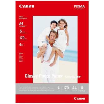 Photo paper for printing - Canon photo paper GP-501 A4 Glossy 170g 5 sheets - quick order from manufacturer
