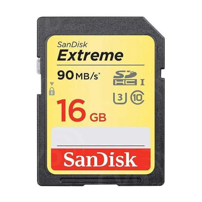 Memory Cards - SanDisk atmiņas karte SDHC 16GB Extreme Video V30 90MB/s SDSDXNE-016G-GNCIN - quick order from manufacturer