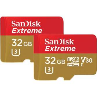 Карты памяти - SanDisk memory card microSDHC 32GB Extreme Action 2pcs - быстрый заказ от производителя