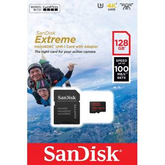 Карты памяти - SanDisk memory card microSDXC 128GB Extreme Action A1 - быстрый заказ от производителя