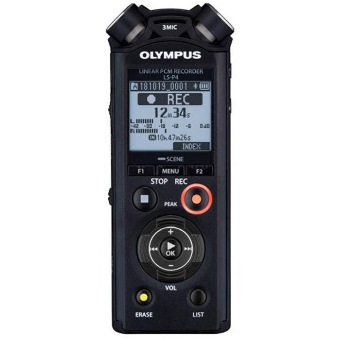 Диктофоны - Olympus digital recorder LS-P4 Linear PCM, black V409160BE000 - быстрый заказ от производителя