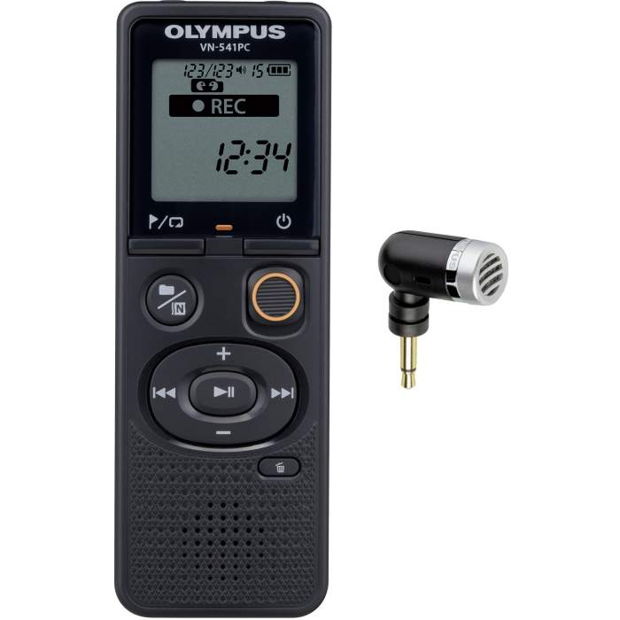 Skaņas ierakstītāji - Olympus diktofons VN-541PC + mikrofons, melns - ātri pasūtīt no ražotāja