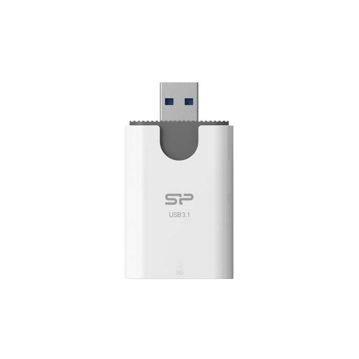 Memory Cards - Silicon Power memory card reader Combo 2in1 USB 3.1, white SPU3AT3REDEL300W - quick order from manufacturer