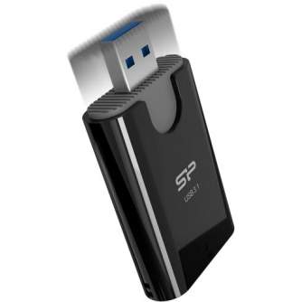 Atmiņas kartes - Silicon Power memory card reader Combo 2in1 USB 3.1, white SPU3AT3REDEL300W - ātri pasūtīt no ražotāja