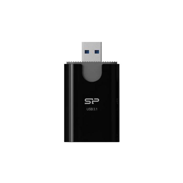 Atmiņas kartes - Silicon Power atmiņas karšu lasītājs Combo 2in1 USB 3.1, melns - ātri pasūtīt no ražotāja