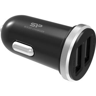 Зарядные устройства - Silicon Power car charger 2xUSB, black (CC102P) - быстрый заказ от производителя