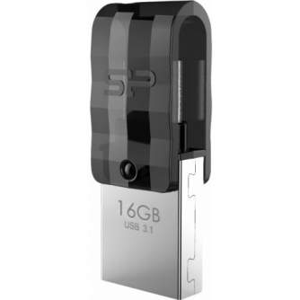 Zibatmiņas - Silicon Power zibatmiņa 16GB Mobile C31 USB-C, melna - ātri pasūtīt no ražotāja