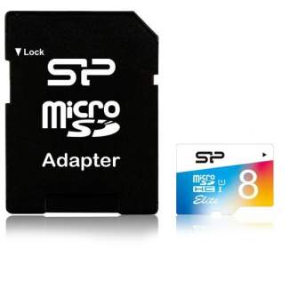 Atmiņas kartes - Silicon Power atmiņas karte microSDHC 8GB Elite Class 10 + adapteris - ātri pasūtīt no ražotāja