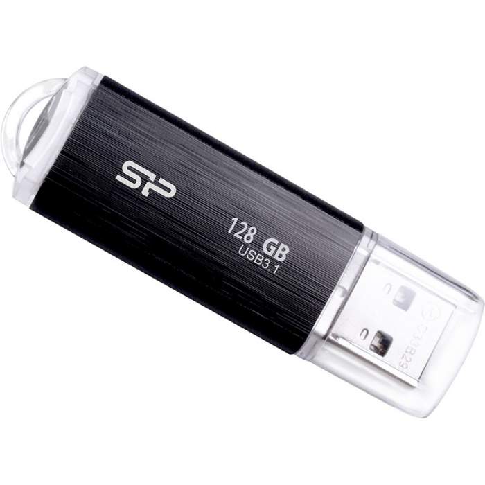 USB memory stick - Silicon Power flash drive 128GB Blaze B02 USB 3.1, black - quick order from manufacturer