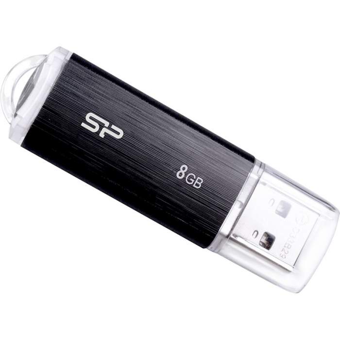 USB memory stick - Silicon Power flash drive 8GB Ultima U02, black - quick order from manufacturer