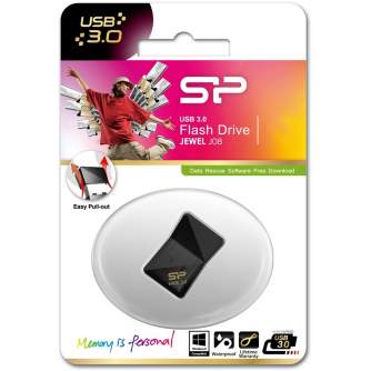 USB memory stick - Silicon Power flash drive 64GB Jewel J08 USB 3.0, black SP064GBUF3J08V1K - quick order from manufacturer