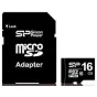 Atmiņas kartes - Silicon Power atmiņas karte microSDHC 16GB Class 10 + adapteris - ātri pasūtīt no ražotāja
