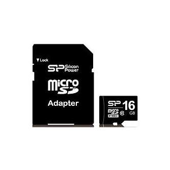 Карты памяти - Silicon Power memory card microSDHC 16GB Class 10 + adapter - быстрый заказ от производителя