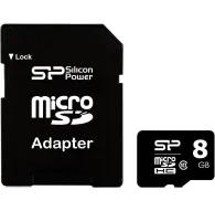 Atmiņas kartes - Silicon Power atmiņas karte microSDHC 8GB Class 10 + adapteris - ātri pasūtīt no ražotājaAtmiņas kartes - Silicon Power atmiņas karte microSDHC 8GB Class 10 + adapteris - ātri pasūtīt no ražotāja
