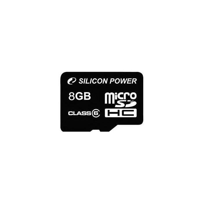 Memory Cards - Silicon Power memory card microSDHC 8GB Class 6 + adapter SP008GBSTH006V10SP - quick order from manufacturer