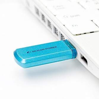 USB флешки - Silicon Power flash drive 32GB Helios 101, blue - быстрый заказ от производителя