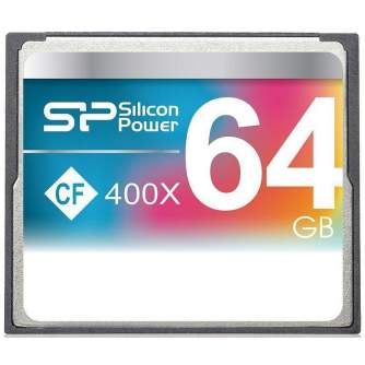 Atmiņas kartes - Silicon Power memory card CF 64GB 400x SP064GBCFC400V10 - ātri pasūtīt no ražotāja