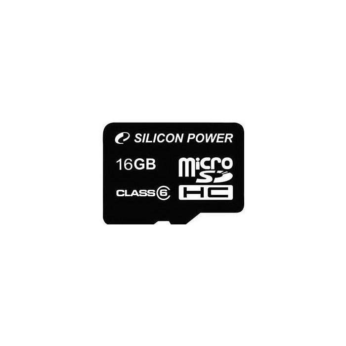 Memory Cards - Silicon Power memory card microSDHC 16GB Class 6 + adapter - quick order from manufacturer