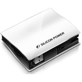 Atmiņas kartes - Silicon Power card reader All-in-One USB 2.0, white - ātri pasūtīt no ražotāja