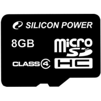 Memory Cards - Silicon Power memory card microSDHC 8GB Class 4 SP008GBSTH004V10 - quick order from manufacturer