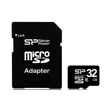 Silicon Power atmiņas karte microSDHC 32GB Class 10 + adapteris