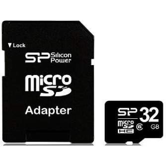 Atmiņas kartes - Silicon Power atmiņas karte microSDHC 32GB Class 10 + adapteris - ātri pasūtīt no ražotāja