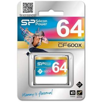 Карты памяти - Silicon Power memory card CF 64GB 600x - быстрый заказ от производителя