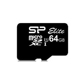 Memory Cards - Silicon Power memory card microSDXC 64GB Elite + adapter - quick order from manufacturer