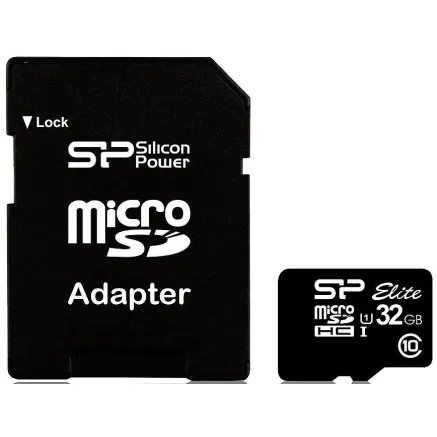Silicon Power atmiņas karte microSDHC 32GB Elite + adapteris