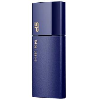 USB флешки - Silicon Power flash drive 64GB Blaze B05 USB 3.0, dark blue - быстрый заказ от производителя