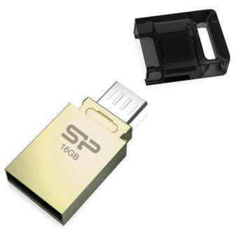Zibatmiņas - Silicon Power zibatmiņa 16GB Mobile X10, zeltīta - ātri pasūtīt no ražotāja