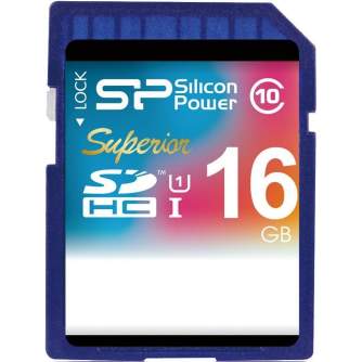 Atmiņas kartes - Silicon Power memory card SDHC 16GB Superior SP016GBSDHCU1V10 - ātri pasūtīt no ražotāja