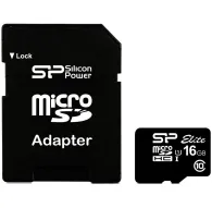 Карты памяти - Silicon Power memory card microSDHC 16GB Elite + adapter - быстрый заказ от производителяКарты памяти - Silicon Power memory card microSDHC 16GB Elite + adapter - быстрый заказ от производителя
