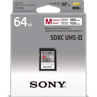 Карты памяти - Sony memory card SDXC 64GB M-Series UHS-II SF64M - быстрый заказ от производителя
