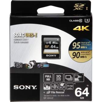 Карты памяти - Sony memory card SDXC 64GB Professional U3 Class 10 - быстрый заказ от производителя