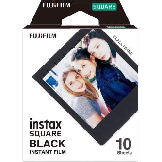 Film for instant cameras - FUJIFILM Colorfilm instax SQUARE GLOSSY BLACK FRAME (10 pcs) - buy today in store and with delivery