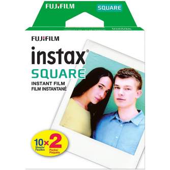Картриджи для инстакамер - FUJIFILM Colorfilm instax SQUARE GLOSSY (2x10PK) - купить сегодня в магазине и с доставкой