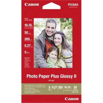 Photo paper for printing - Canon photo paper PP-201 10x15cm 50 sheets + album 2311B069 - quick order from manufacturer