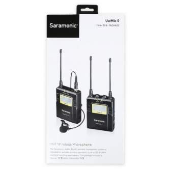 Bezvadu mikrofonu sistēmas - SARAMONIC UWMIC9 (TX9+RX9) - ātri pasūtīt no ražotāja