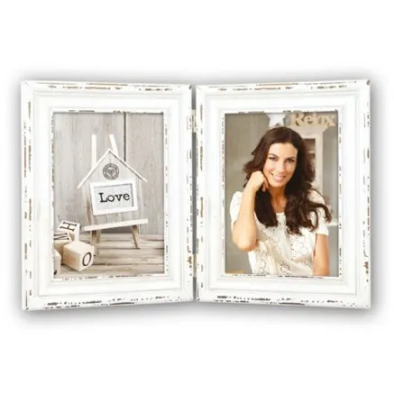 Zep Wooden Double Photo Frame SY846 Saint Michel 2x 10x15 cm