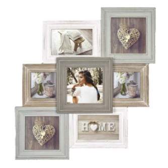 Photo Frames - Zep Wooden Collage Photo Frame TY381 Airolo for 7 Photos - quick order from manufacturer