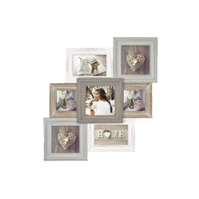 Photo Frames - Zep Wooden Collage Photo Frame TY381 Airolo for 7 Photos - quick order from manufacturer
